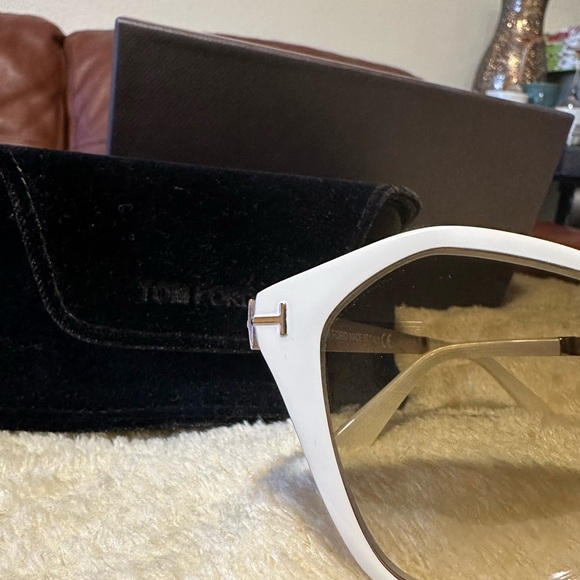 NEW TOM FORD TF 391 25F LENA WHITE GRADIENT AUTHENTIC FRAME SUNGLASSES - Picture 2 of 10